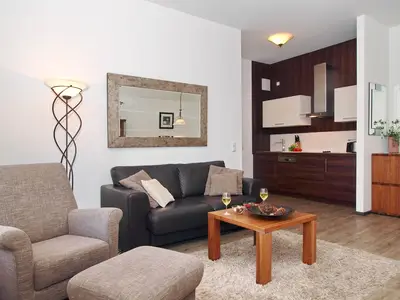 Wohnzimmer mit Küchenzeile