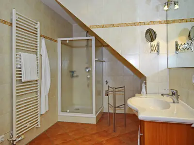 Badezimmer mit Dusche und WC