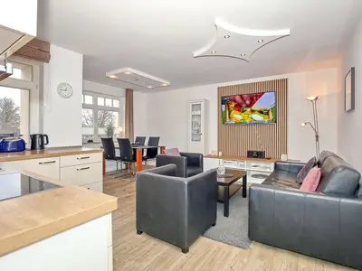 Wohnzimmer mit Küchenzeile