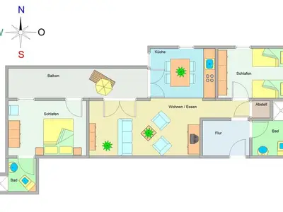 Ferienwohnung für 6 Personen (74 m²) in Ostseebad Kühlungsborn 3/10