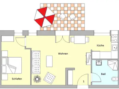 Ferienwohnung für 2 Personen (43 m²) in Ostseebad Kühlungsborn 8/10