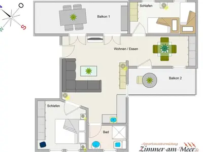 Ferienwohnung für 4 Personen (60 m²) in Ostseebad Kühlungsborn 3/10