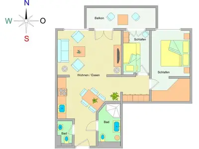 Ferienwohnung für 4 Personen (55 m²) in Ostseebad Kühlungsborn 3/10