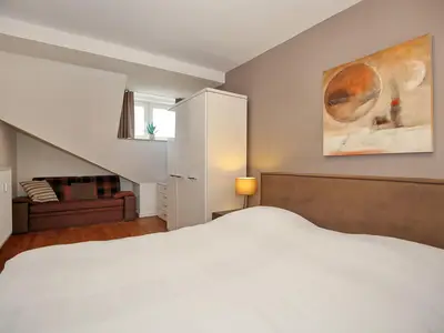 Blick in das Schlafzimmer