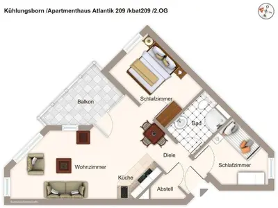 Ferienwohnung für 4 Personen (53 m²) in Ostseebad Kühlungsborn 9/10