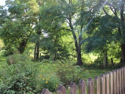 Garten an der Ferienwohnung