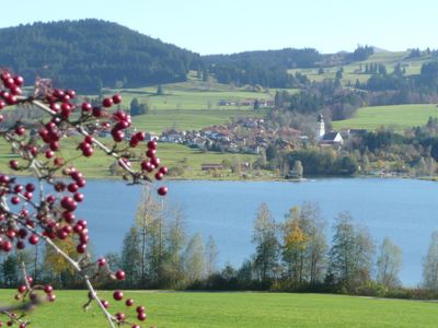 Blick über d. Rottachsee z. Petersthaler Ufer