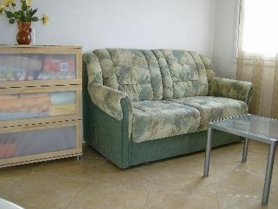 Wohnzimmer mit Schlafsofa