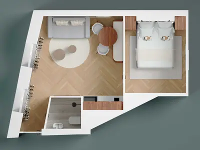 Ferienwohnung für 5 Personen (26 m²) in Paris 4/10