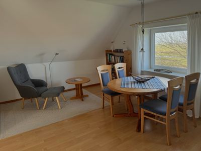 Wohnzimmer Essecke Ferienwohnung Inselpanorama Pellworm