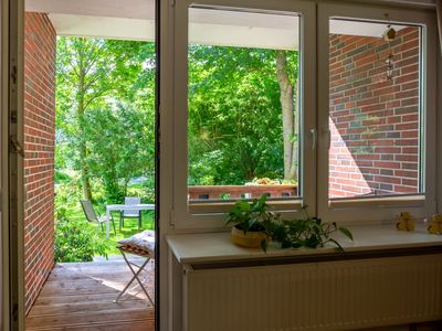 Sonnenblume Balkon mit Zugang zum Garten