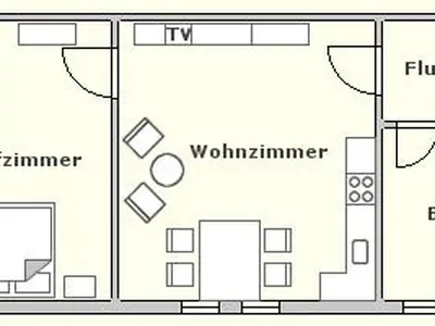 Grundriss Ferienwohnung Hallig Norderoog