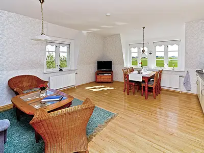 Wohnzimmer mit Küche