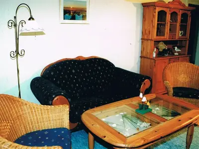 Wohnzimmer Ferienwohnung Hallig Langeneß