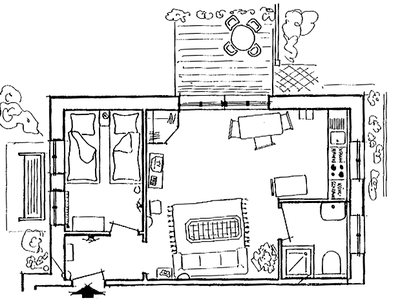 Grundriss der Ferienwohnung Habel