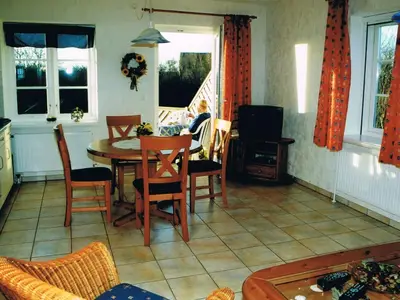 Wohnzimmer Ferienwohnung Hallig Habel