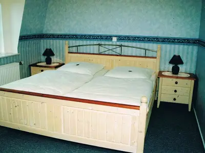 Schlafzimmer Ferienwohnung Hallig Südfall