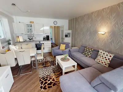 Ferienwohnung für 4 Personen mit Terrasse und Tiefgaragenstellplatz