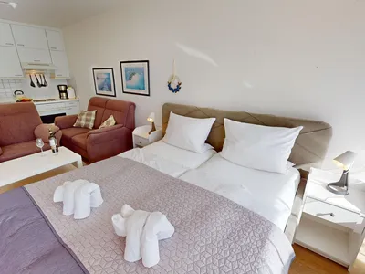 Ferienwohnung für 2 Personen und Hund mit Terrasse und Tiefgaragenstellplatz