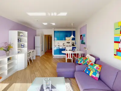 Ferienwohnung für 4 Personen mit Balkon und Privatparkplatz