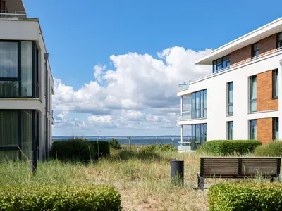 Ausblick auf das Meer von der Terrasse
