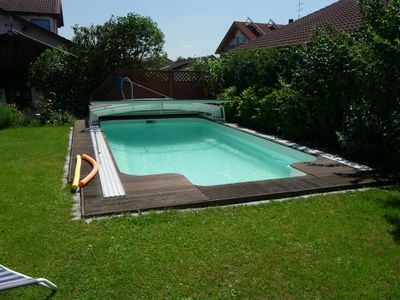 Ferienwohnung Edelweiß Garten mit Pool