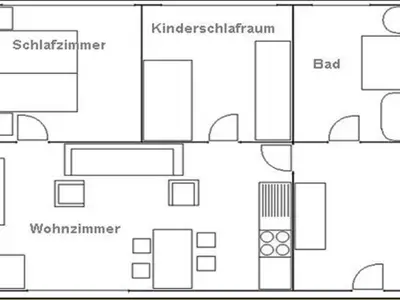 Wohnung Nr.1 - Grundriss
