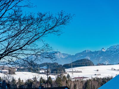 Blick vom Balkon im Winter