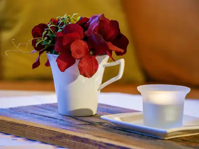 Deko Blumen Kerze