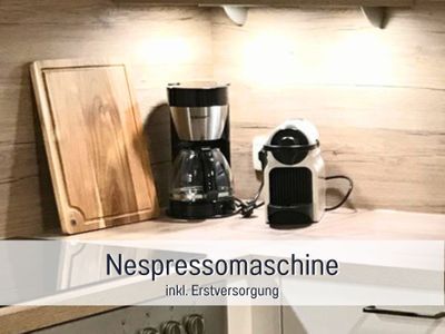 Nespressomaschine_Erstausstattung Kaffeekapseln inklusive_Fewo Schlossblick