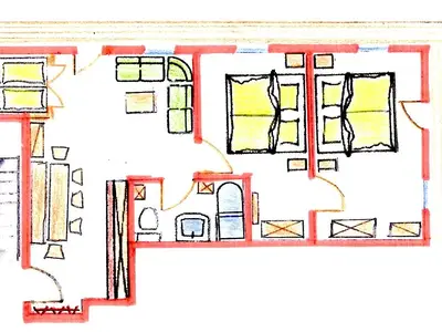 Grundriss Ferienwohnung Bayern