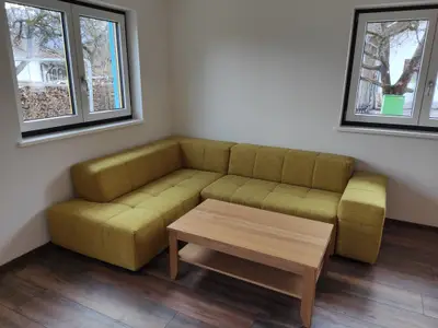 Gemütliche Sitzecke mit Ausziehbett 195x124 cm