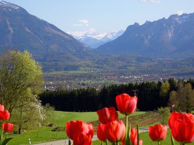 Balkon und Aussicht auf die Berge