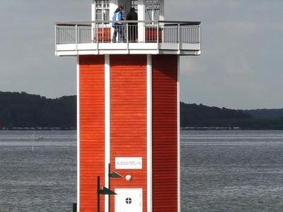 Leuchtturm am Ende der Promenade