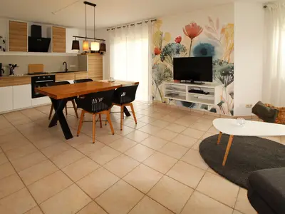 Kleine Auszeit am Brombachsee, Whg. 1, Küche und Essbereich