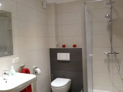 Ferienwohnung Gartenblick - Bad