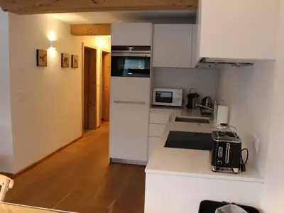 offene Küche und Flur