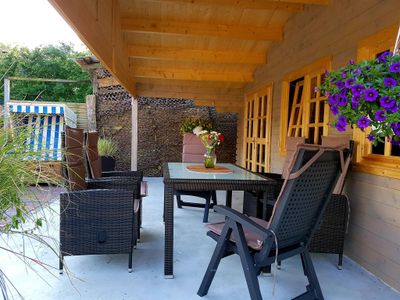 Blockhouse mit großer Terrasse