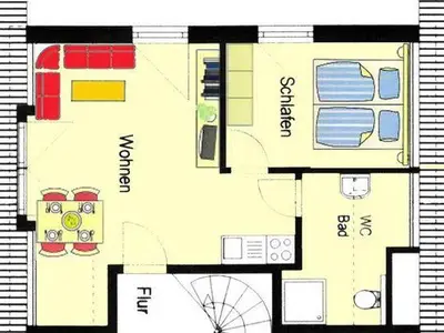 Grundriß der Ferienwohnung