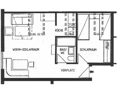 Gästehaus Bauer - Beispiel Appartement 40qm