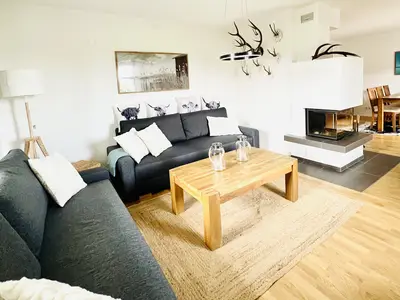 Wohnzimmer Sitzbereich mit Schlafcouch