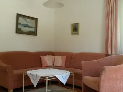 Wohnzimmer Ferienwohnung Zäch