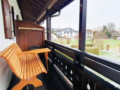 der Blick vom Balkon