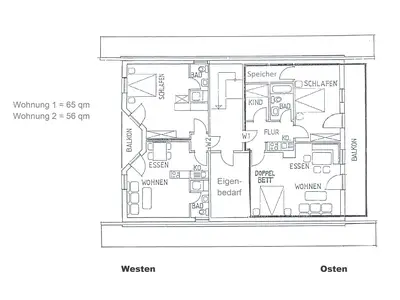Grundrisse Ferienwohnung Hötzelsperger