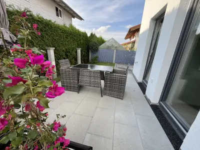 Ferienwohnung Osternach - Terrasse