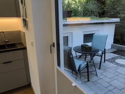 Blick auf Terrasse Nord