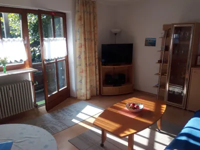 Wohnzimmeransicht Ferienwohnung Haus Bergblick