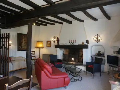 Wohnzimmer mit Cheminée