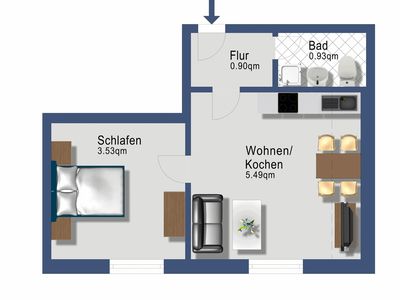 Ferienwohnung für 4 Personen (46 m²) in Rabenkirchen-Faulück 7/10