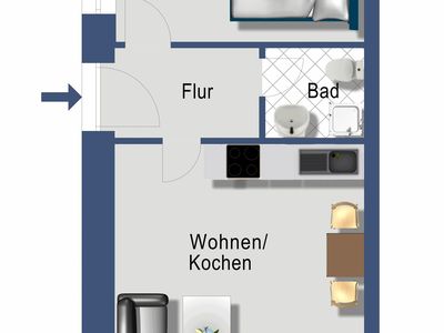 Ferienwohnung für 4 Personen (33 m²) in Rabenkirchen-Faulück 6/10